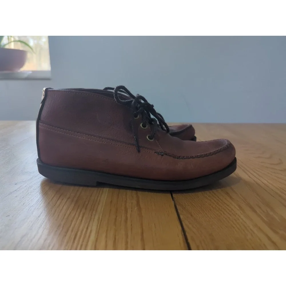 Gokey Company Sporting Chukka Ankle Leather Boots Moccasins Brown Mens 7.5 D